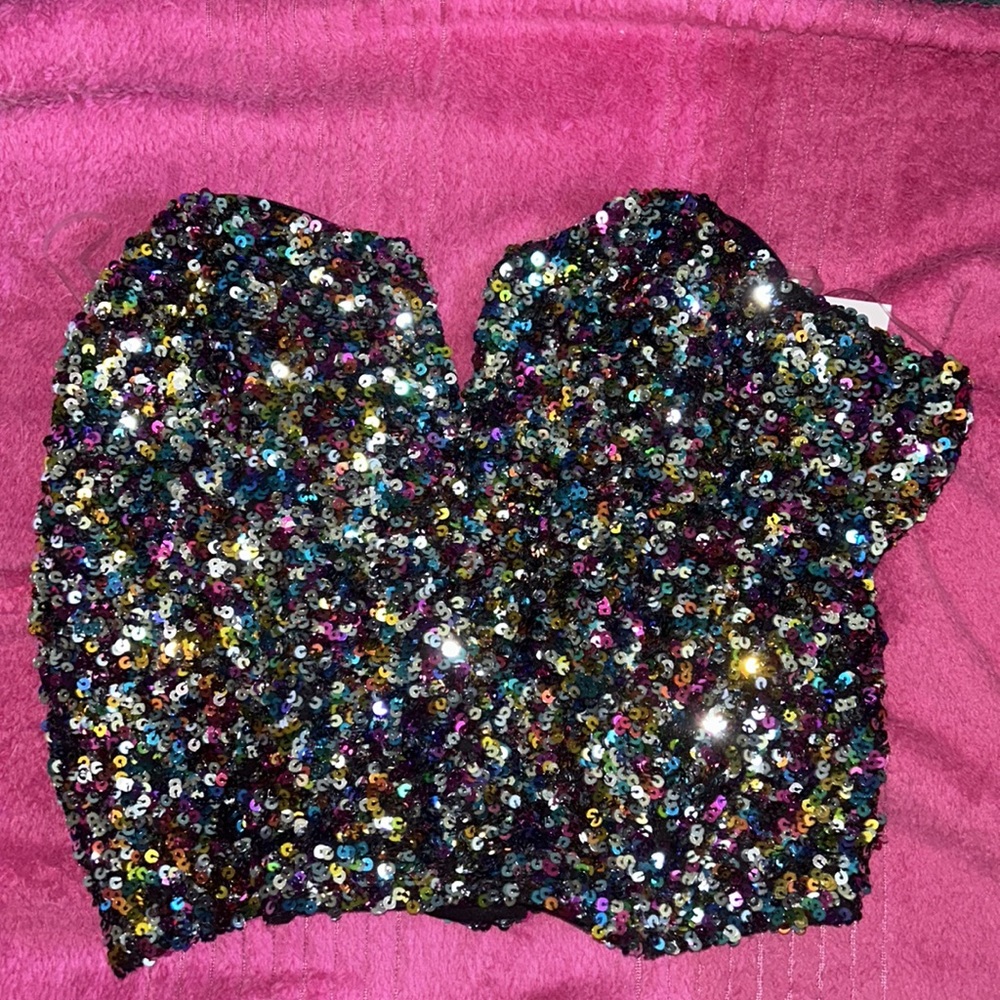 Sequin corset top